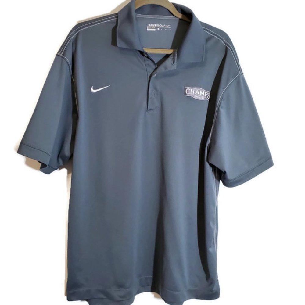 Nike Dri-fit Men's Golf Shirt Gray Size XL